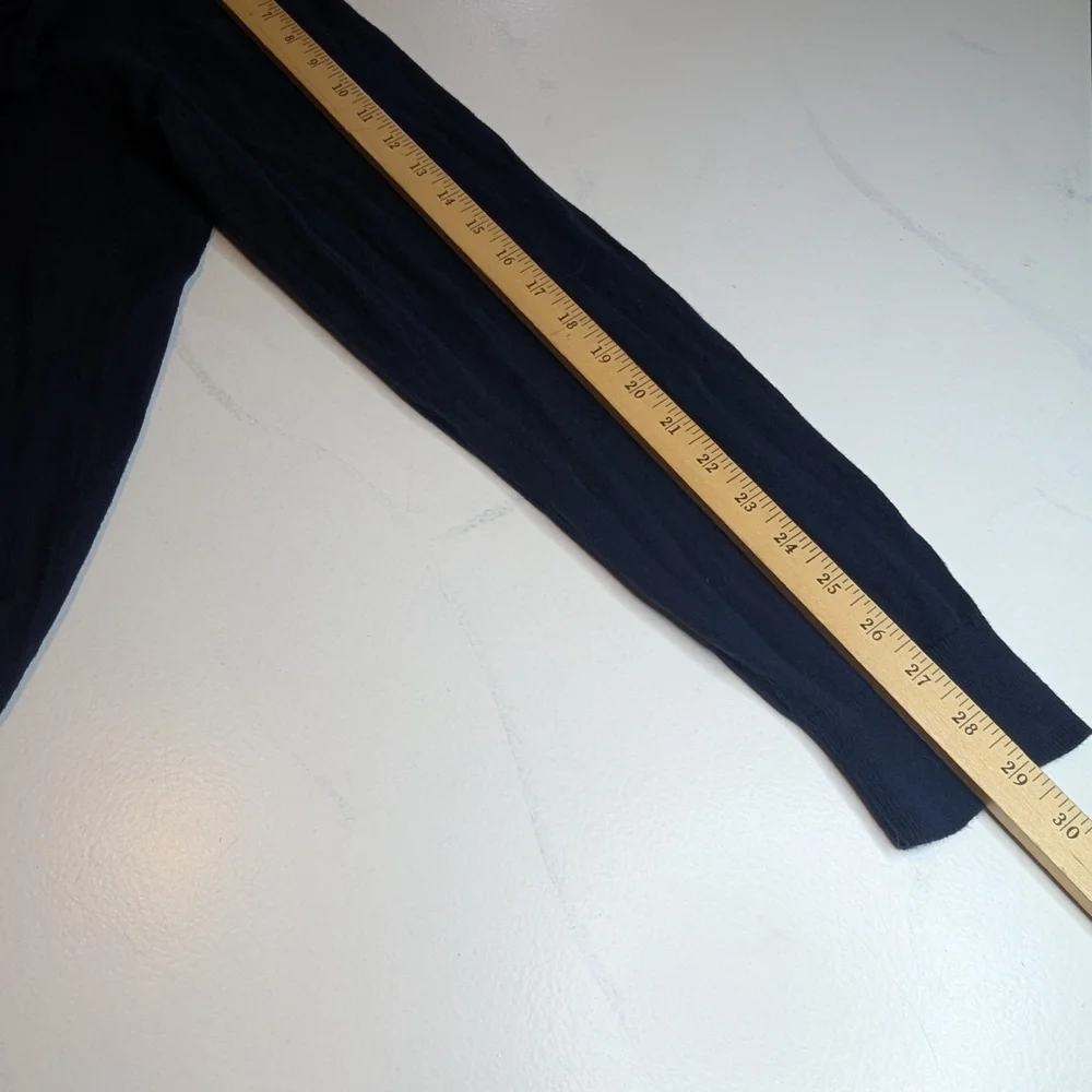 L.L. Bean Cashmere/Cotton V-Neck Navy Blue Pullover Sweater, Mens Large